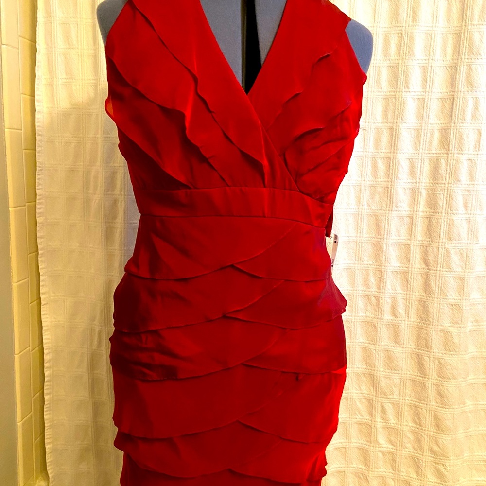 Halter Top Red layered dress